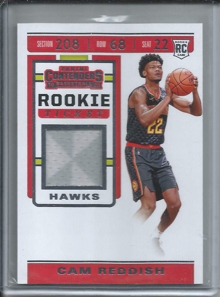 CAM REDDISH 2019-20 PANINI CONTENDERS ROOKIE TICKET JERSEY RELIC RC HAWKS
