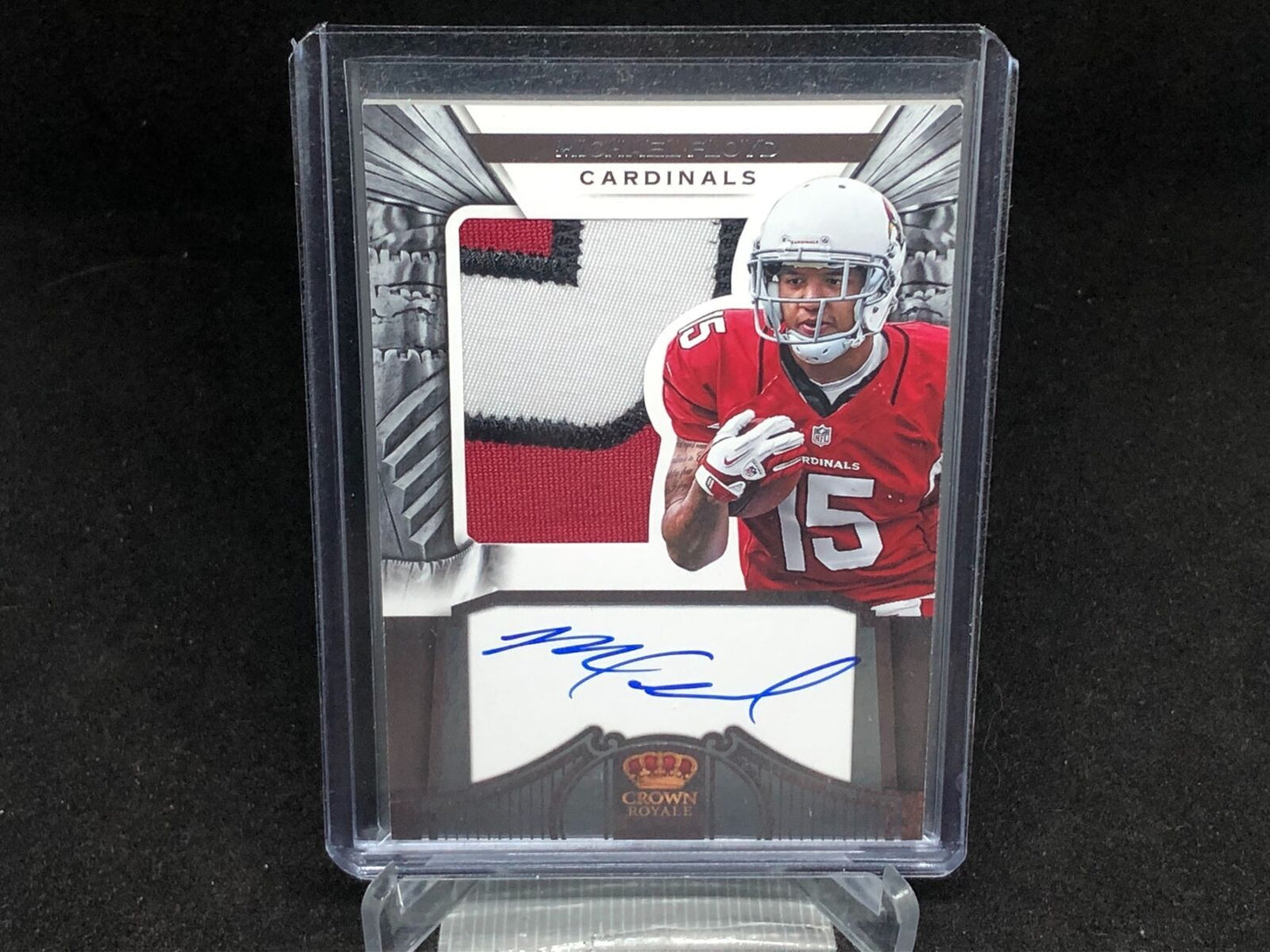 MICHAEL FLOYD 2012 PANINI CROWN ROYALE 3 CLR PATCH ON CARD AUTO RC #D /249