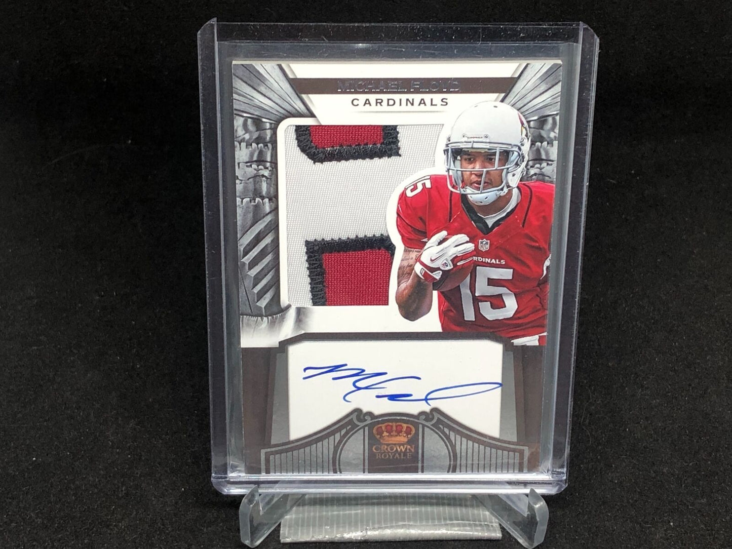 MICHAEL FLOYD 2012 PANINI CROWN ROYALE 3 CLR PATCH ON CARD AUTO RC #D /249
