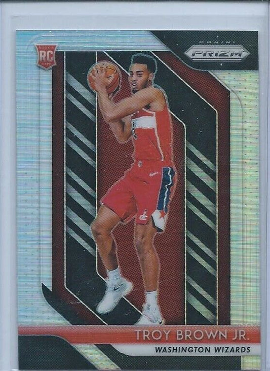 TROY BROWN JR. 22018-19 PANINI PRIZM SILVER PRIZMS RC #213