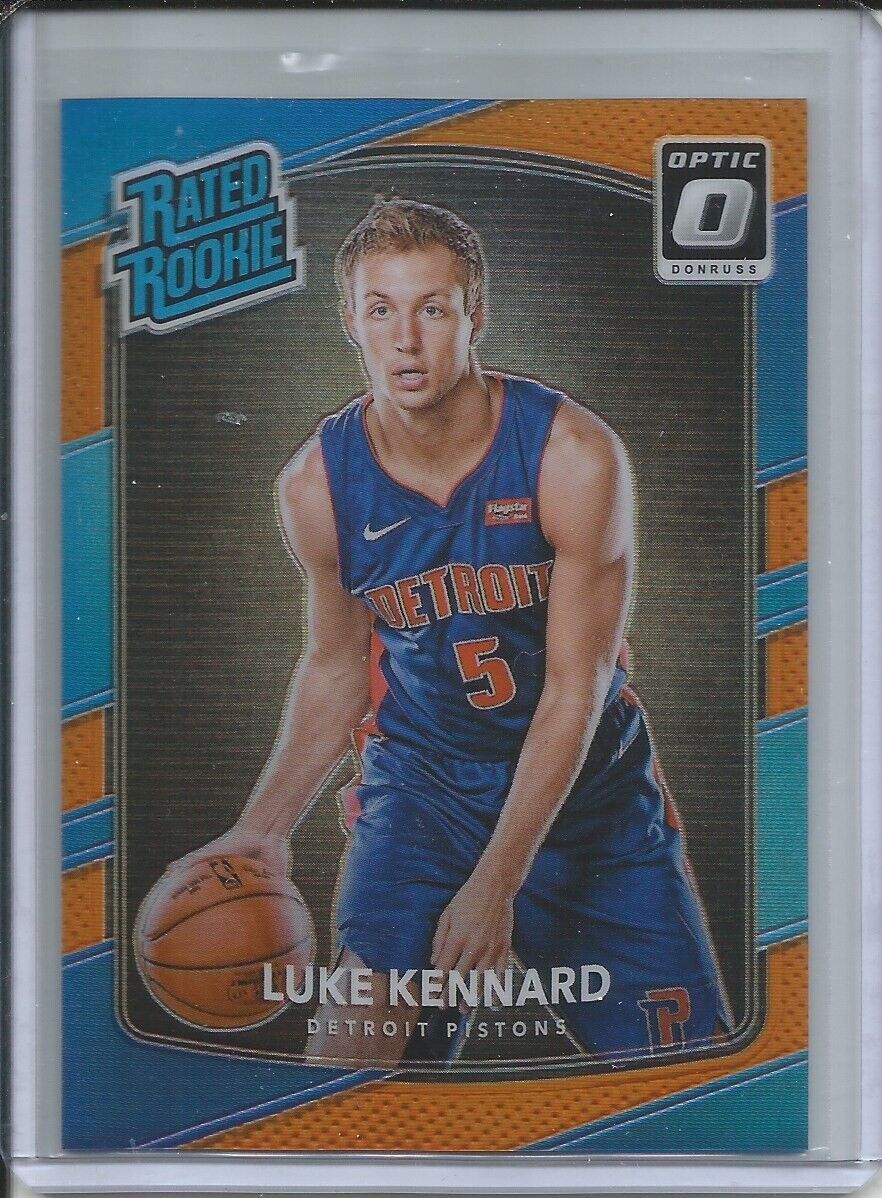 LUKE KENNARD 2017-18 PANINI OPTIC RATED ROOKIE ORANGE HOLO PRIZM #D 151/199 RC