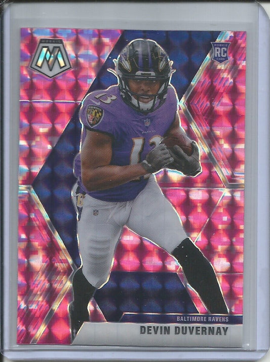 DEVIN DUVERNAY 2019-20 PANINI MOSAIC PINK PRIZM ROOKIE RC RAVENS