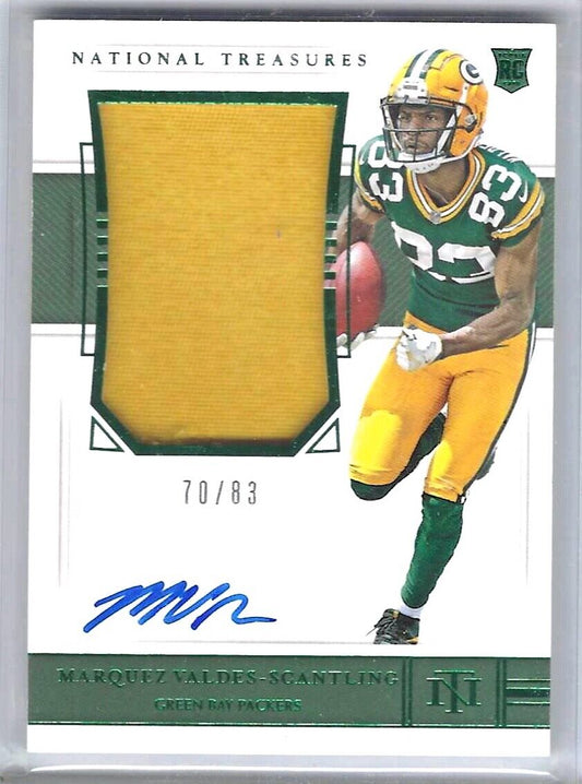 MARQUEZ VALDES-SCANTLING 2018 NATIONAL TREASURES RPA PATCH AUTO RC #D /83