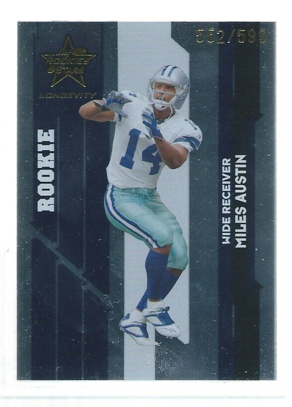 MILES AUSTIN 2006 LEAF ROOKIES & STARS LONGEVITY ROOKIE RC #D 552/590