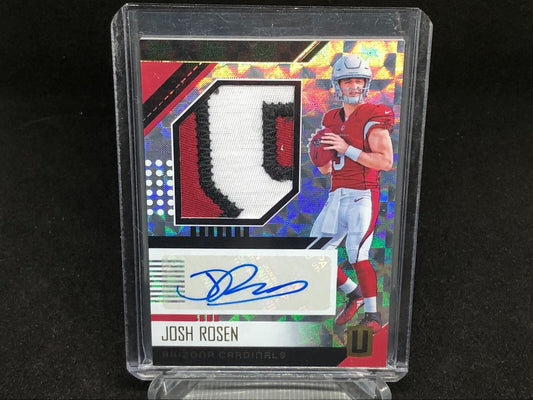 JOSH ROSEN 2018 UNPARALLELED HYPER 3 CLR PATCH AUTO RC #D 23/25