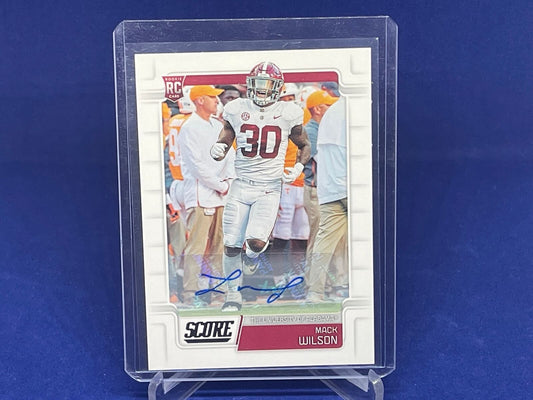 MACK WILSON 2019 PANINI SCORE AUTOGRAPH ROOKIE AUTO RC # 371