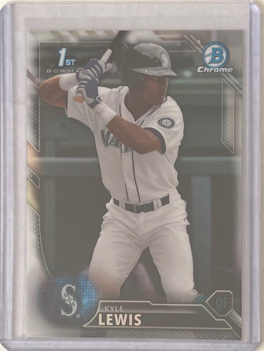 KYLE LEWIS 2016 BOWMAN CHROME 1ST PROSPECT CHROME REFRACTOR #BDC-60