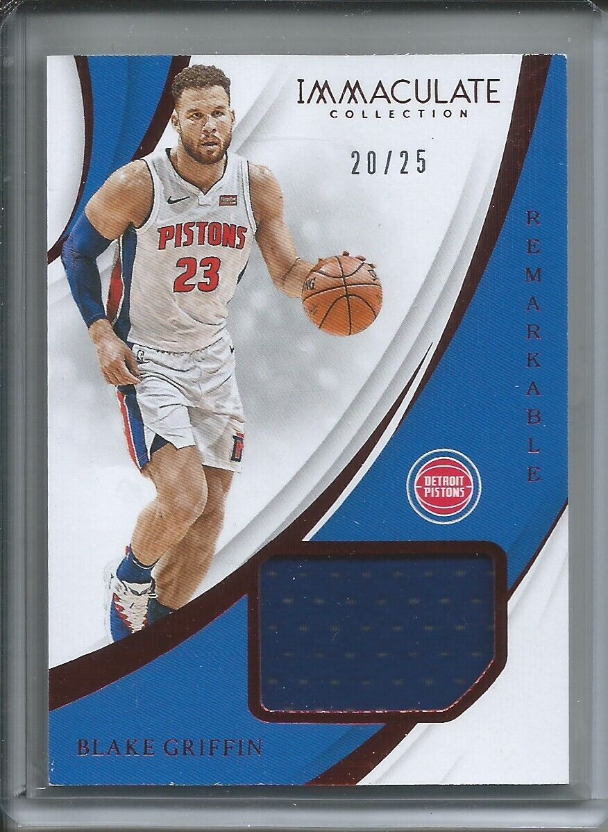 BLAKE GRIFFIN 2018-19 PANINI IMMACULATE REMARKABLE JERSEY RED #D 20/25