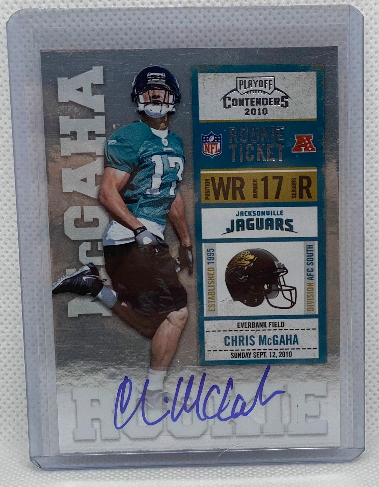 CHRIS MCGAHA 2010 PLAYOFF CONTENDERS ROOKIE TICKET AUTO RC #116