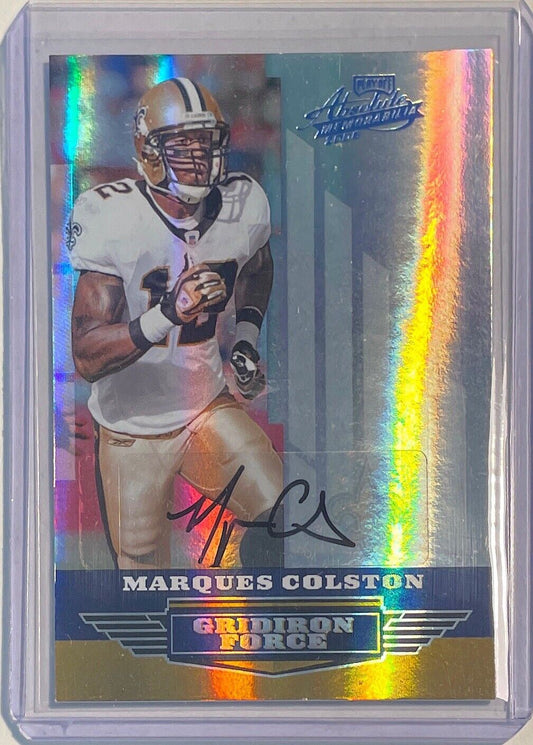 MARQUES COLSTON 2008 DONRUSS PLAYOFF ABSOLUTE GRIDIRON FORCE AUTO #D 24/25