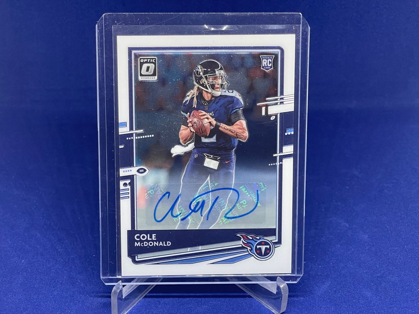 COLE MCDONALD 2020 PANINI DONRUSS OPTIC RATED ROOKIE AUTO RC #D 27/75