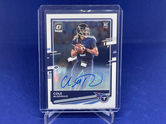 COLE MCDONALD 2020 PANINI DONRUSS OPTIC RATED ROOKIE AUTO RC #D 27/75
