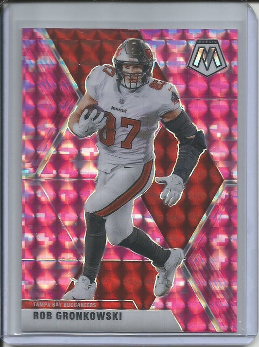 ROB GRONKOWSKI 2019-20 PANINI MOSAIC PINK PRIZM BUCCANEERS