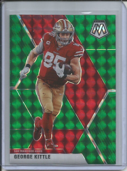 GEORGE KITTLE 2019-20 PANINI MOSAIC GREEN PRIZM 49ERS