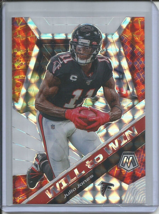 JULIO JONES 2019-20 PANINI MOSAIC WILL TO WIN SILVER MOSAIC PRIZM FALCONS