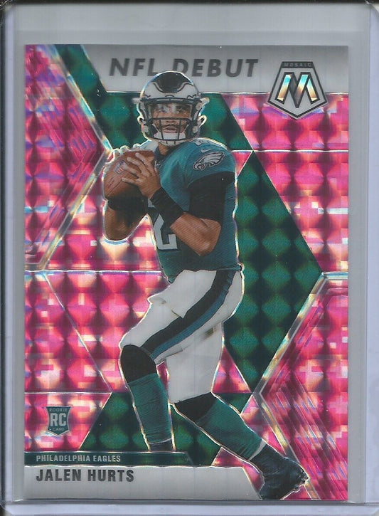 JALEN HURTS 2019-20 PANINI MOSAIC NFL DEBUT PINK PRIZM ROOKIE RC EAGLES