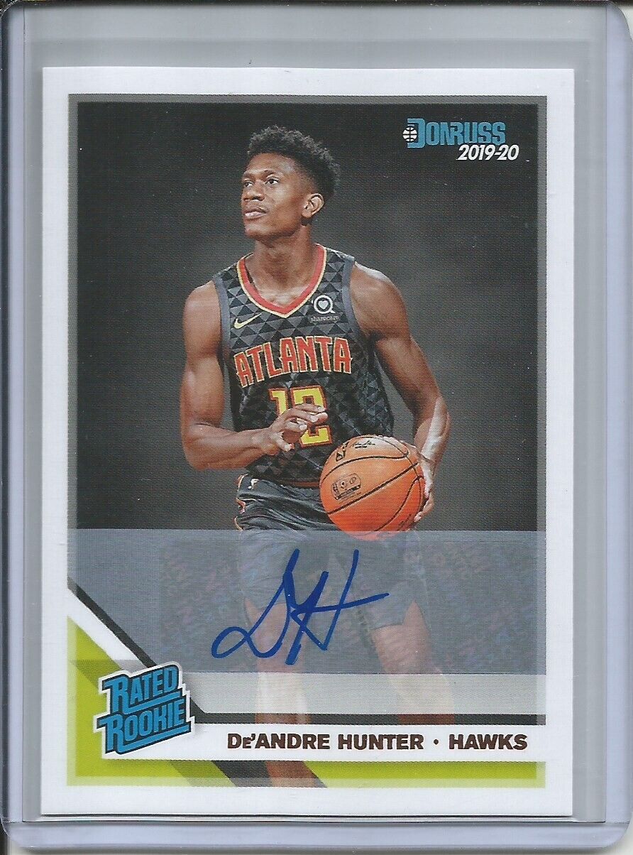 DEANDRE HUNTER 2019-20 PANINI DONRUSS RATED ROOKIE AUTOGRAPH AUTO RC HAWKS