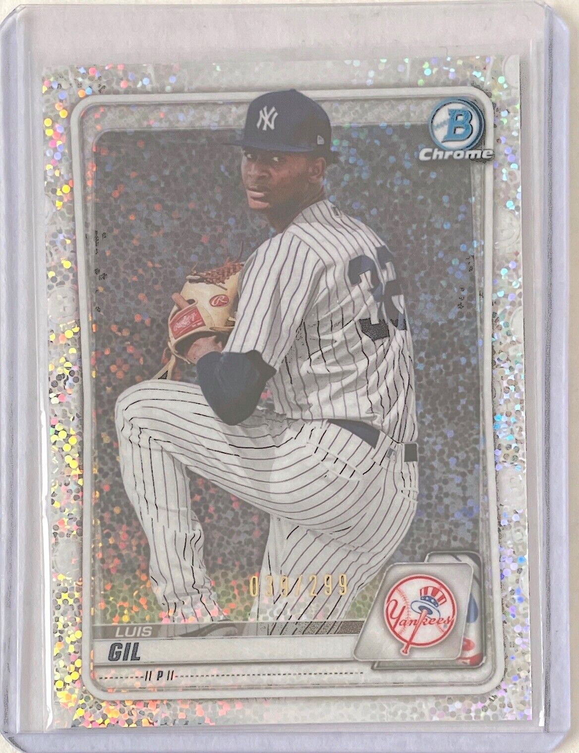 LUIS GIL 2020 BOWMAN CHROME PROSPECT SPECKLE REFRACTOR #D 039/299