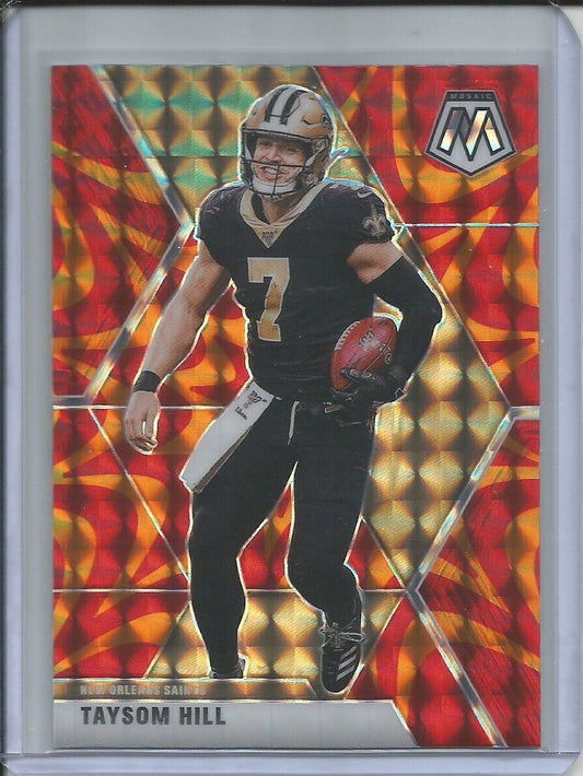 TAYSOM HILL 2019-20 PANINI MOSAIC REACTIVE ORANGE PRIZM SAINTS