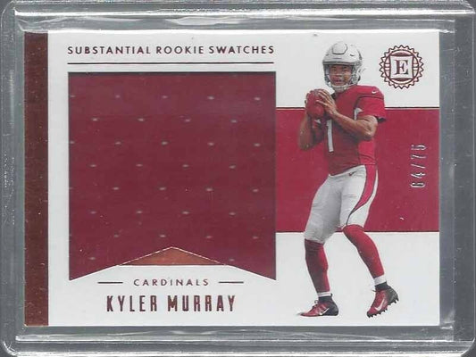 KYLER MURRAY 2019 PANINI ENCASED SUBSTANTIAL JUMBO ROOKIE JERSEY RC #D 64/75