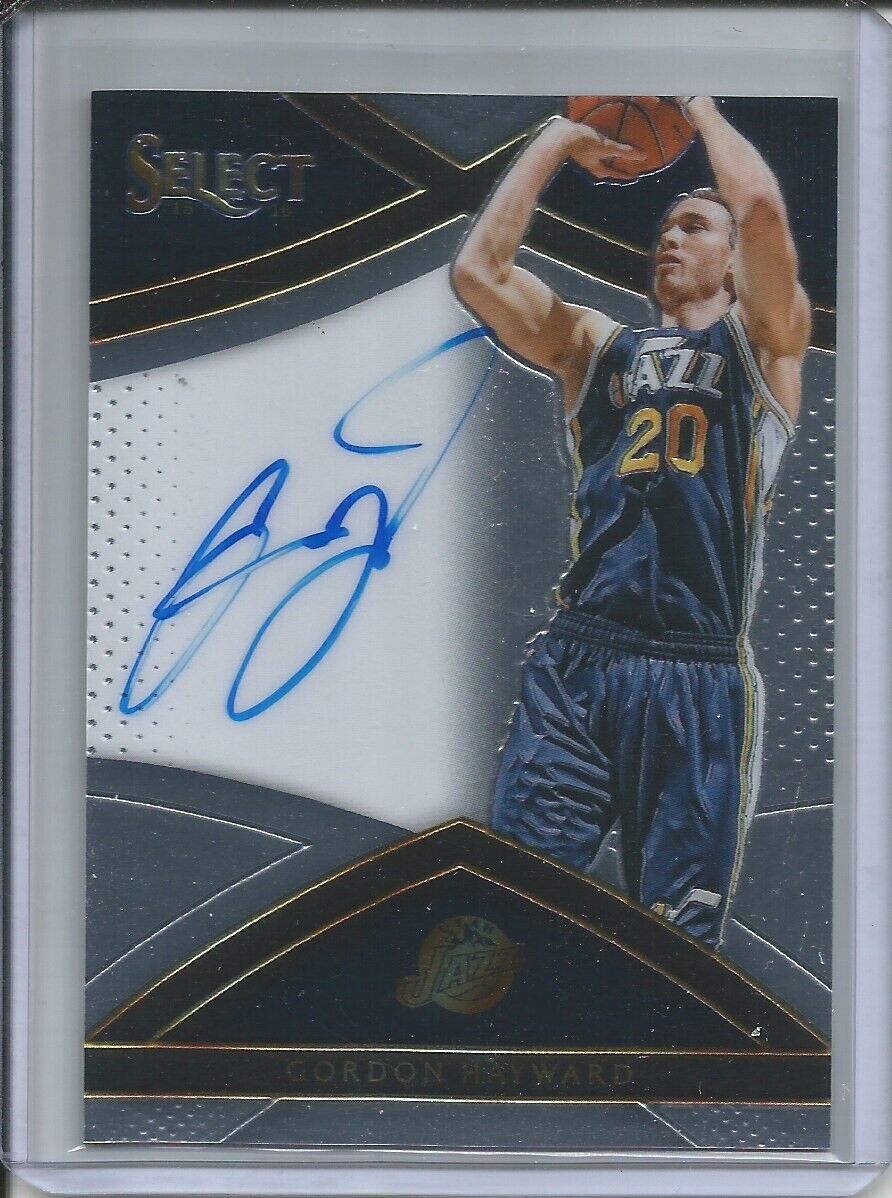 GORDON HAYWARD 2015-16 PANINI SELECT SIGNATURES AUTO ON CARD #D /149