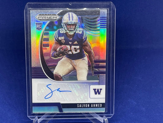 SALVON AHMED 2020 PANINI PRIZM DRAFT PICKS SILVER PRIZM AUTO RC #D 151