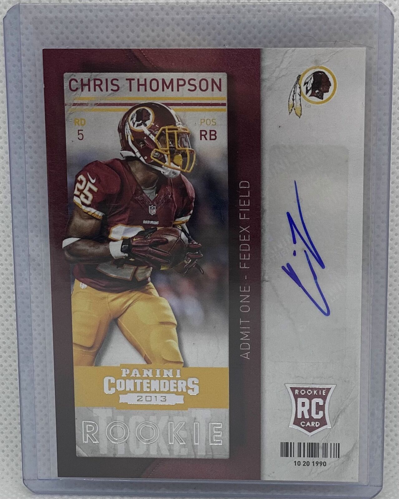 CHRIS THOMPSON 2013 PANINI CONTENDERS ROOKIE TICKET AUTO RC #119