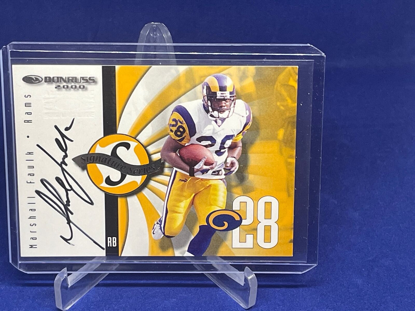 MARSHALL FAULK 2000 DONRUSS SIGNATURE SERIES ON CARD AUTOGRAPH AUTO