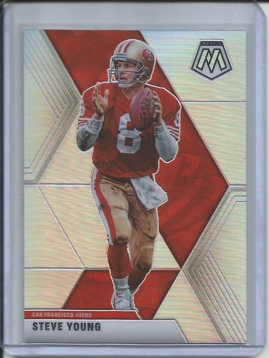 STEVE YOUNG 2019-20 PANINI MOSAIC SILVER PRIZM 49ERS
