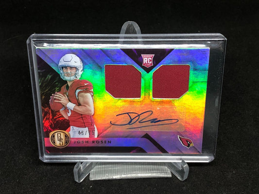 JOSH ROSEN 2018 PANINI GOLD STANDARD DUAL JERSEY AUTO RC #D 46/75