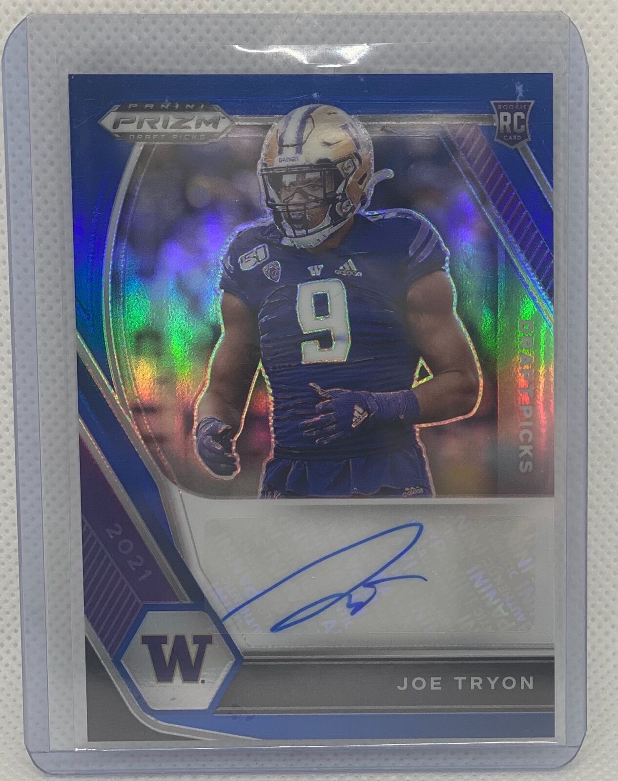 JOE TRYON 2021 PANINI PRIZM DRAFT PICKS BLUE PRIZM AUTO RC #D 52/149