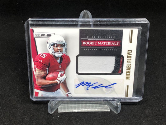 MICHAEL FLOYD 2012 PANINI ROOKIE & STARS 3 CLR PATCH AUTO RC #D 8/49