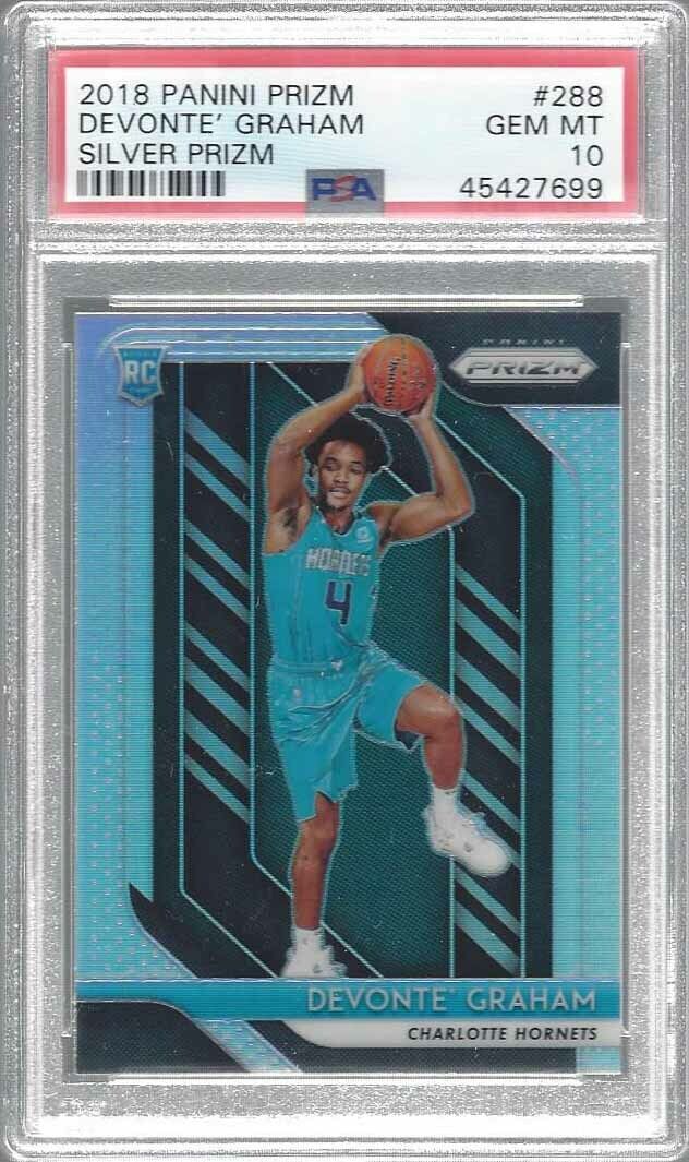 DEVONTE' GRAHAM 2017-18 PANINI PRIZM SILVER PRIZMS ROOKIE RC PSA 10 GEM MINT