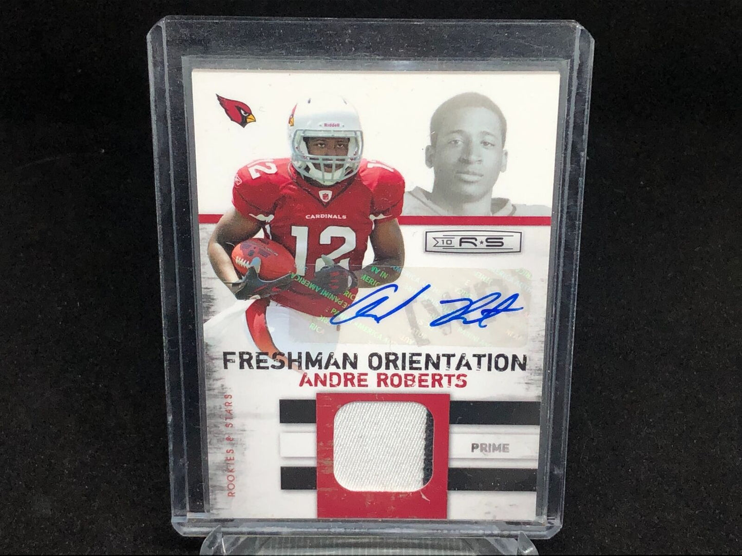 ANDRE ROBERTS 2010 PANINI ROOKIE & STARS 2 CLR PATCH AUTO #D 9/10