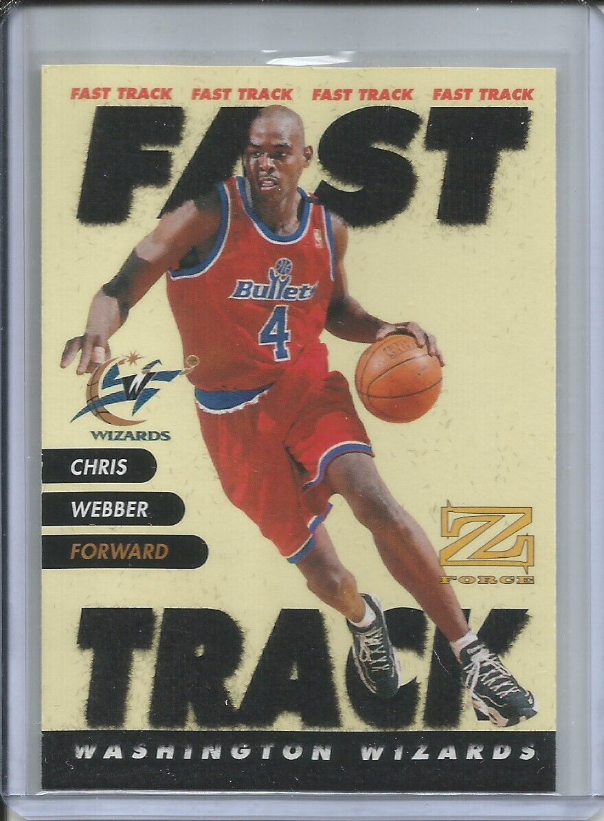 CHRIS WEBBER 1997 SKYBOX Z-FORCE FAST TRACK WIZARDS