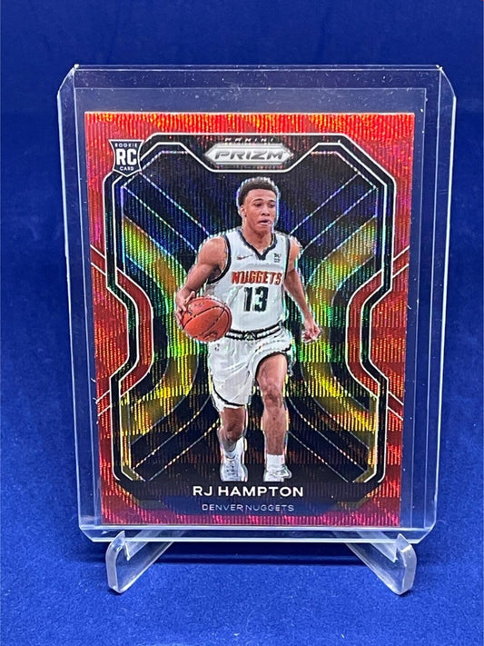 RJ HAMPTON 2020-21 PANINI PRIZM RED RUBY WAVE PRIZM ROOKIE RC # 286