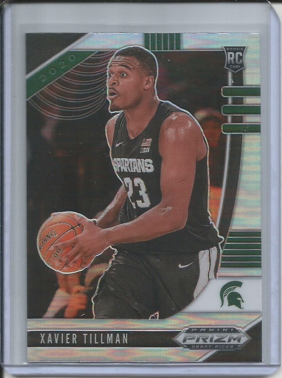 XAVIER TILLMAN 2020 PANINI PRIZM SILVER ROOKIE RC SPARTANS GRIZZLIES