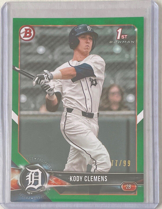 KODY CLEMENS 2018 BOWMAN PAPER 1ST PROSPECT GREEN #D 77/99