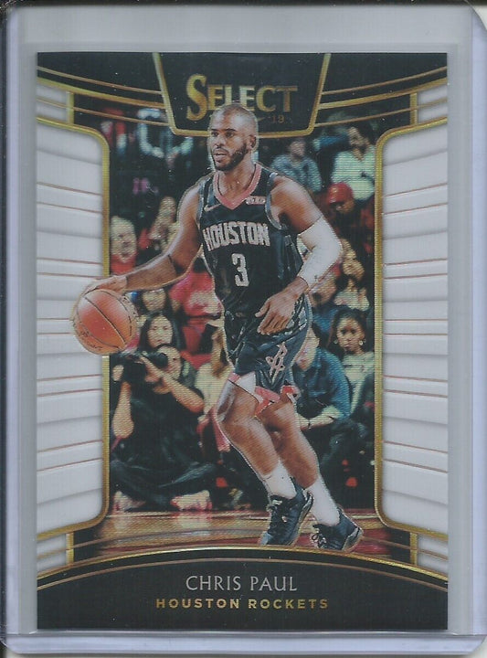 CHRIS PAUL 2018-19 PANINI SELECT CONCOURSE LEVEL WHITE PRIZM #D 82/149