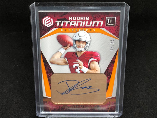 JOSH ROSEN 2018 PANINI ELEMENTS TITANIUM ORANGE ON CARD AUTO RC #D /99