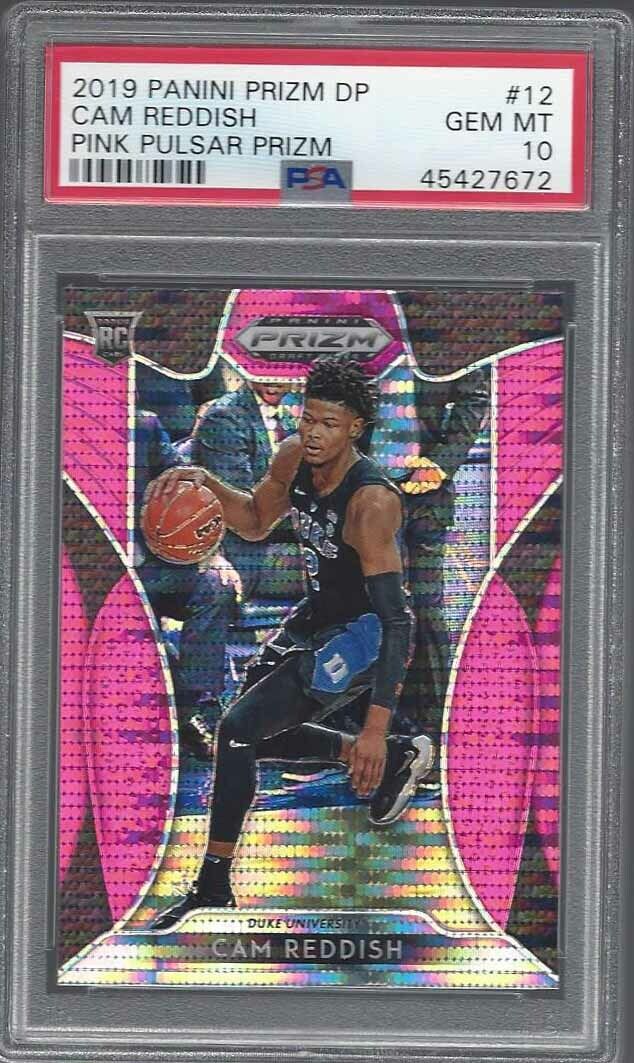 CAM REDDISH 2019 PANINI PRIZM PINK PULSAR PRIZMS ROOKIE RC #12 PSA 10 GEM MINT