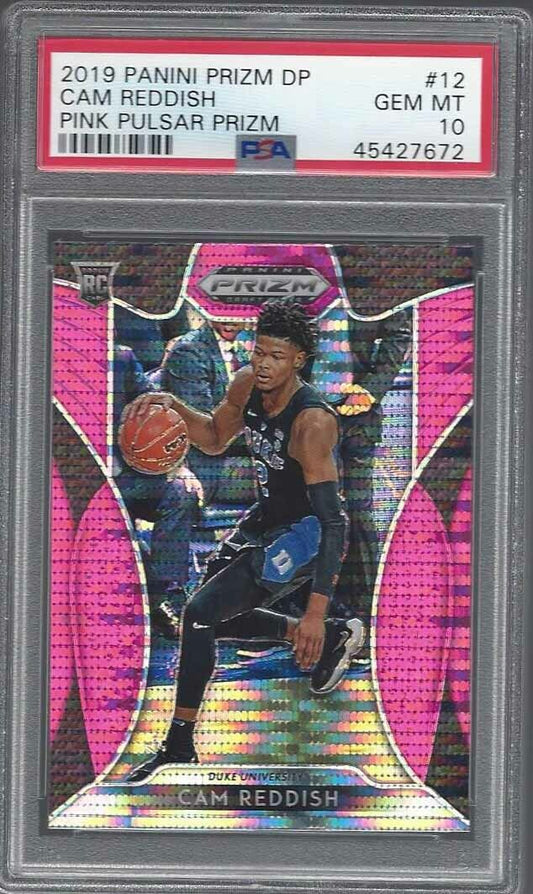 CAM REDDISH 2019 PANINI PRIZM PINK PULSAR PRIZMS ROOKIE RC #12 PSA 10 GEM MINT