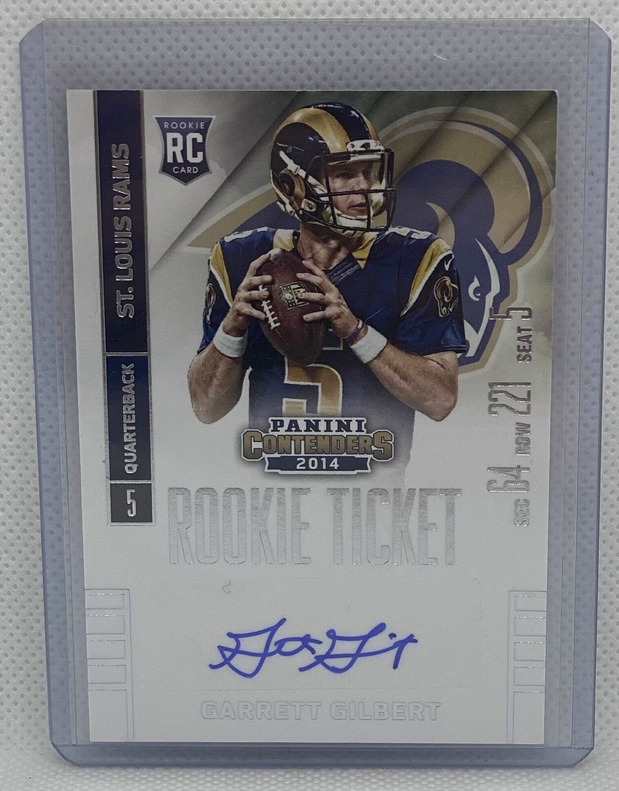 GARRETT GILBERT 2014 PANINI CONTENDERS ROOKIE TICKET ON CARD AUTO RC #128