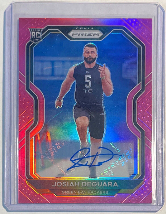 JOSIAH DEGUARA 2020 PANINI PRIZM PINK PRIZM AUTO ROOKIE RC #362