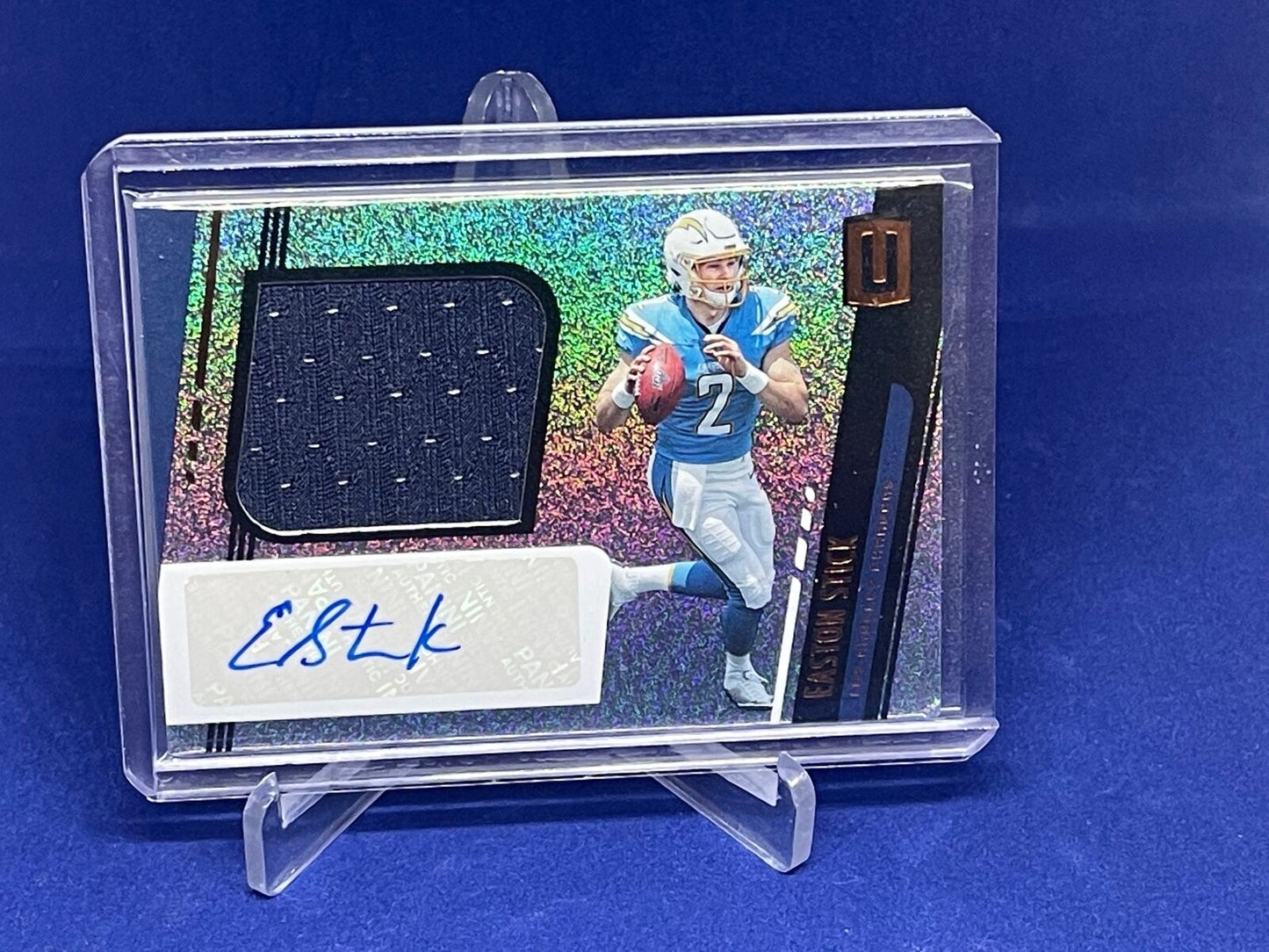 EASTON STICK 2019 PANINI UNPARALLELED ROOKIE JERSEY AUTO RC # 334