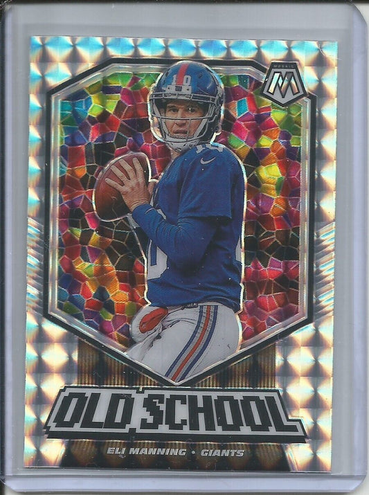 ELI MANNING 2019-20 PANINI MOSAIC OLD SCHOOL SILVER PRIZM GIANTS