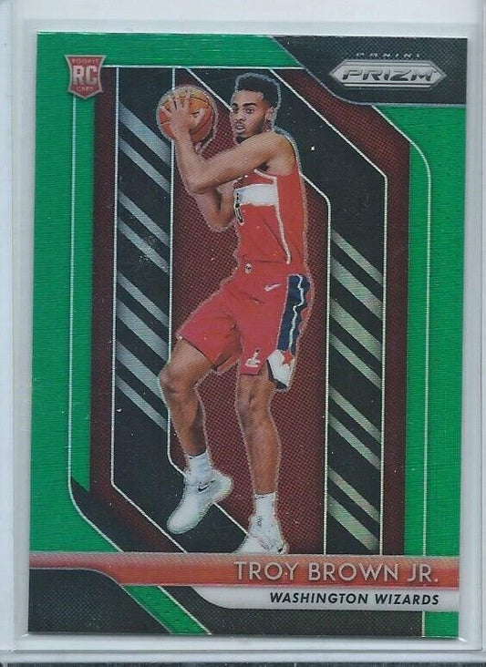 TROY BROWN JR. 2018-19 PANINI PRIZM GREEN PRIZMS RC #213
