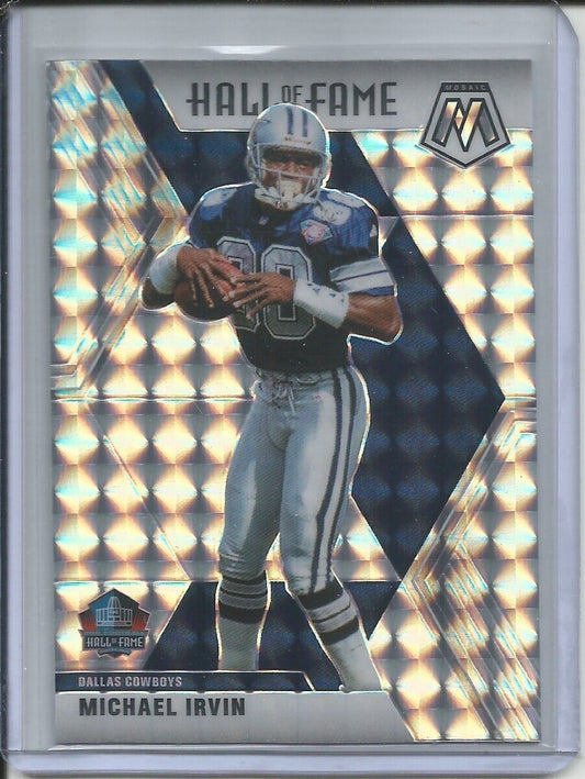 MICHAEL IRVIN 2019-20 PANINI MOSAIC HALL OF FAME SILVER MOSAIC PRIZM COWBOYS