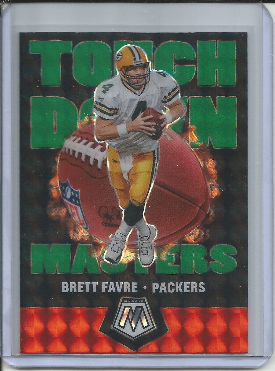 BRETT FAVRE 2019-20 PANINI MOSAIC TOUCHDOWN MASTERS GREEN PRIZM PACKERS