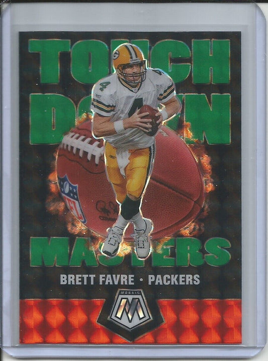 BRETT FAVRE 2019-20 PANINI MOSAIC TOUCHDOWN MASTERS GREEN PRIZM PACKERS